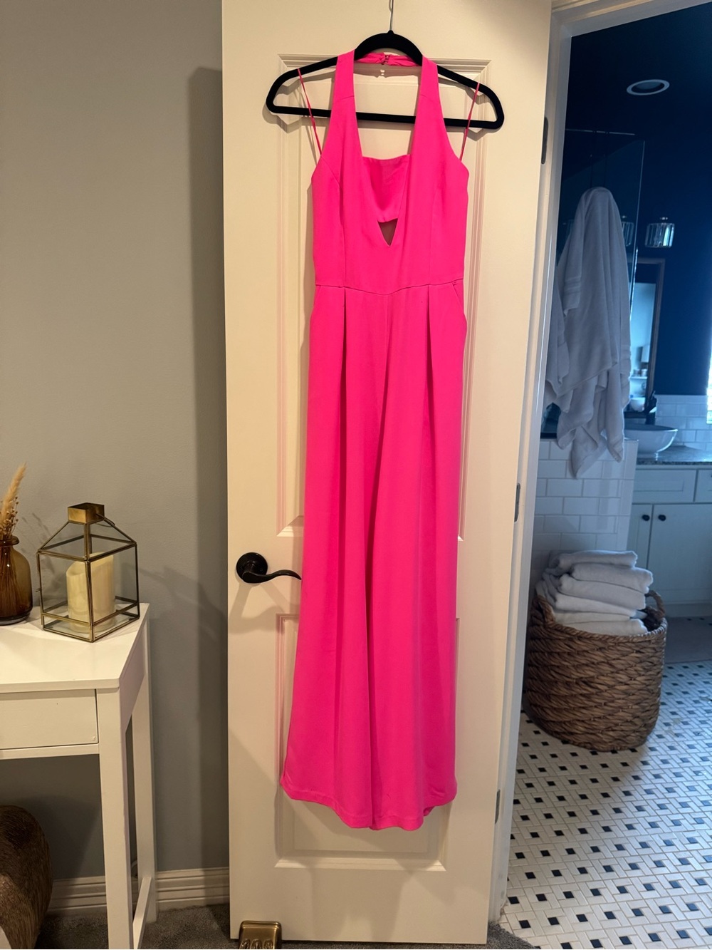 Skies Are Blue - Hot Pink Halter Maxi Dress